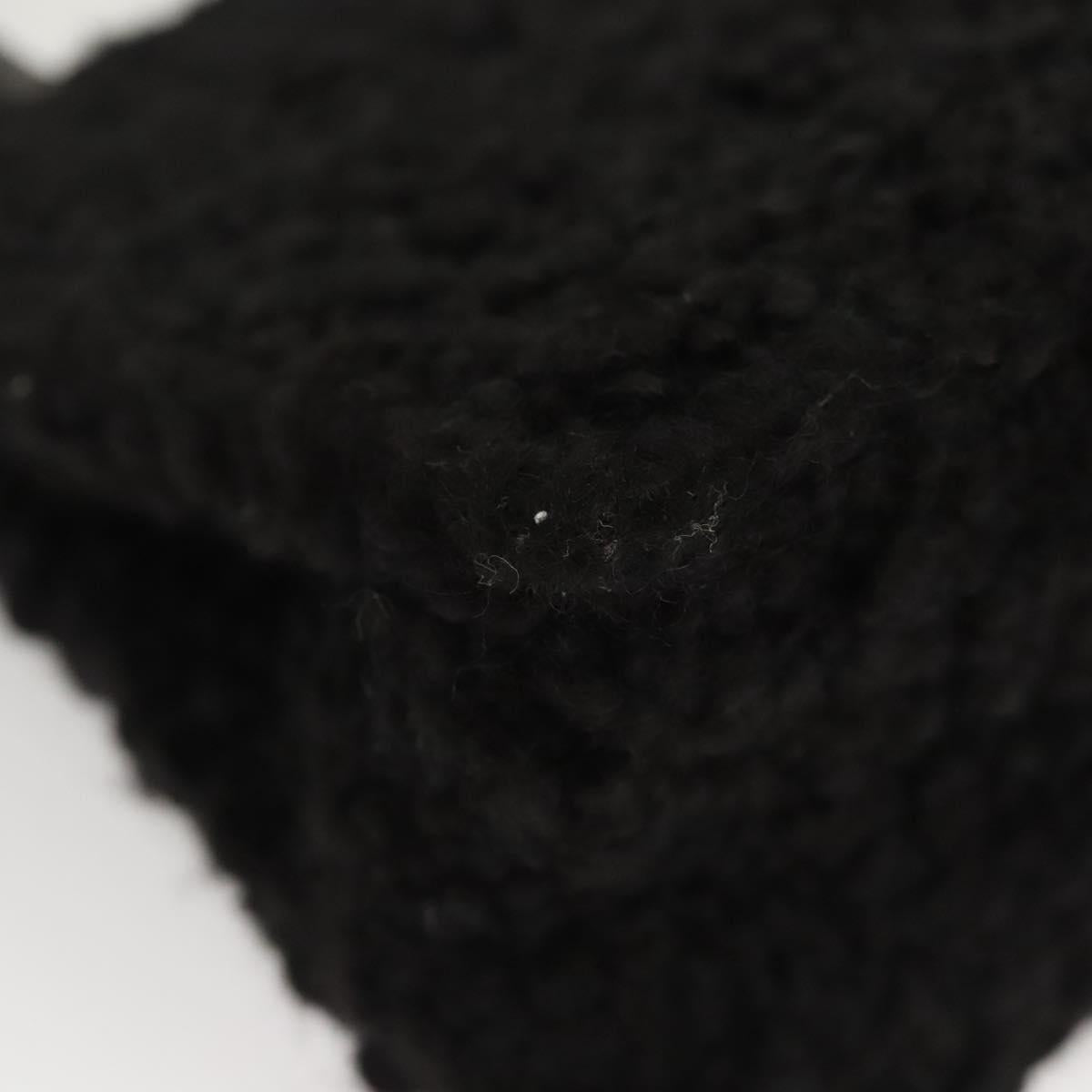 Salvatore Ferragamo Gancini Hand Bag Wool 2way Black Auth 126395