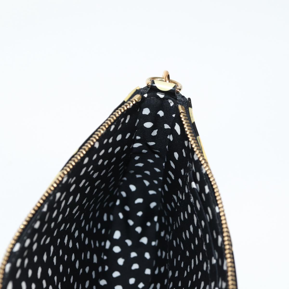LOUIS VUITTON Vernis Yayoi Kusama Pochette Accessoires Black M91427 Auth 126419SAV