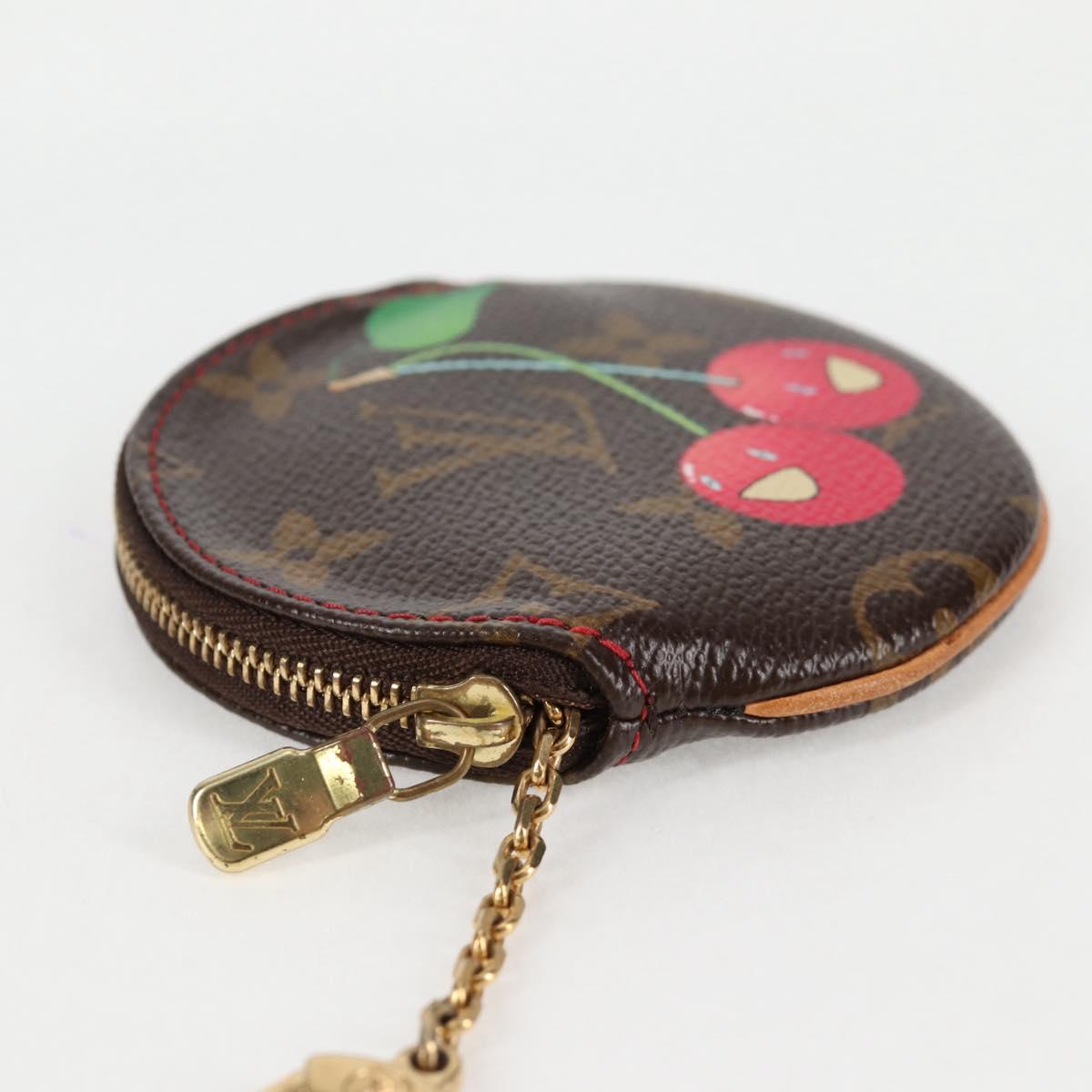 LOUIS VUITTON Monogram Cherry Porte Monnaie Ron Coin Purse M95043 Auth 126421V