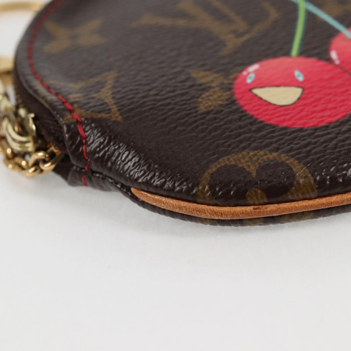 LOUIS VUITTON Monogram Cherry Porte Monnaie Ron Coin Purse M95043 Auth 126421V