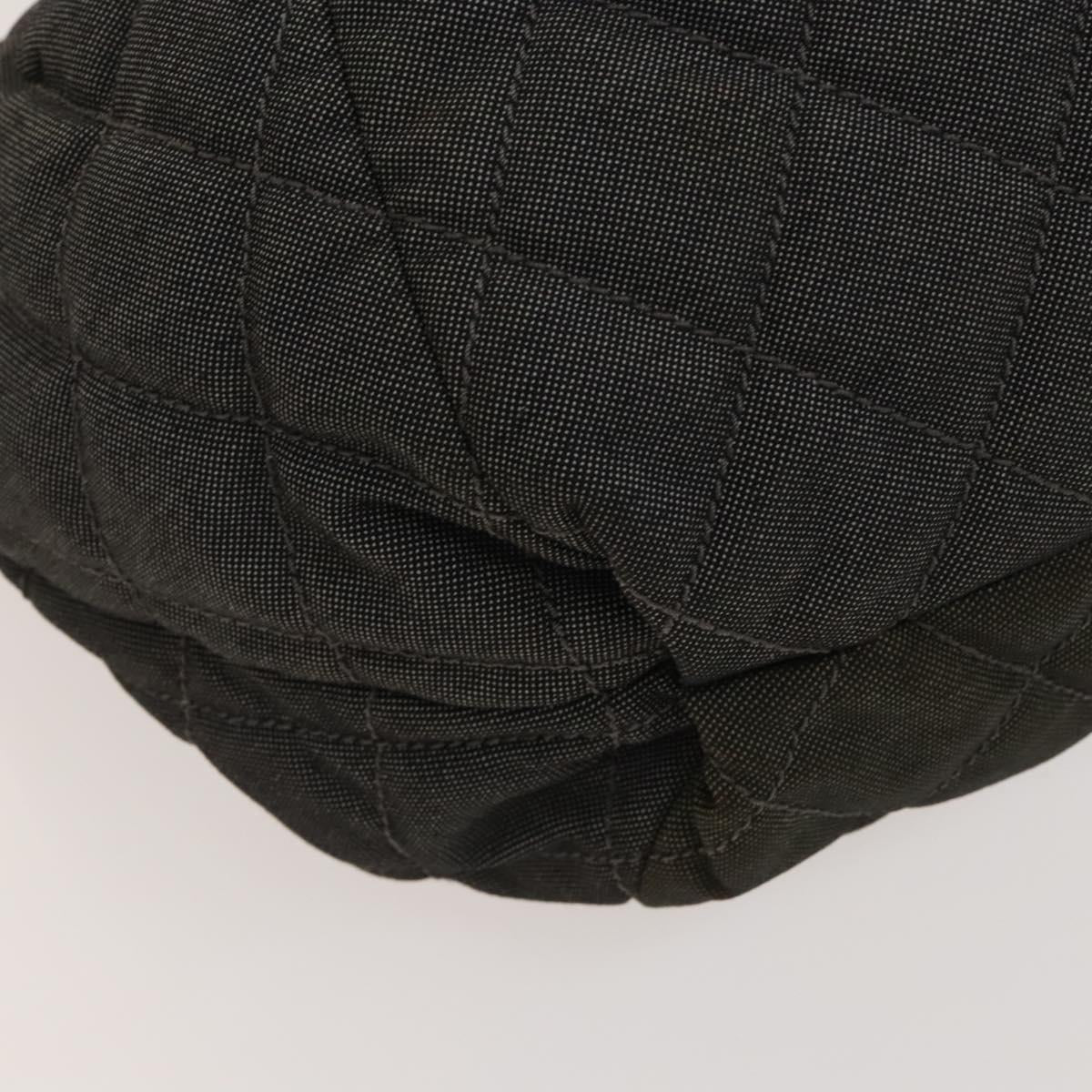 CHANEL Coco Cabas GM Tote Bag Canvas Gray Silver CC Auth 126427