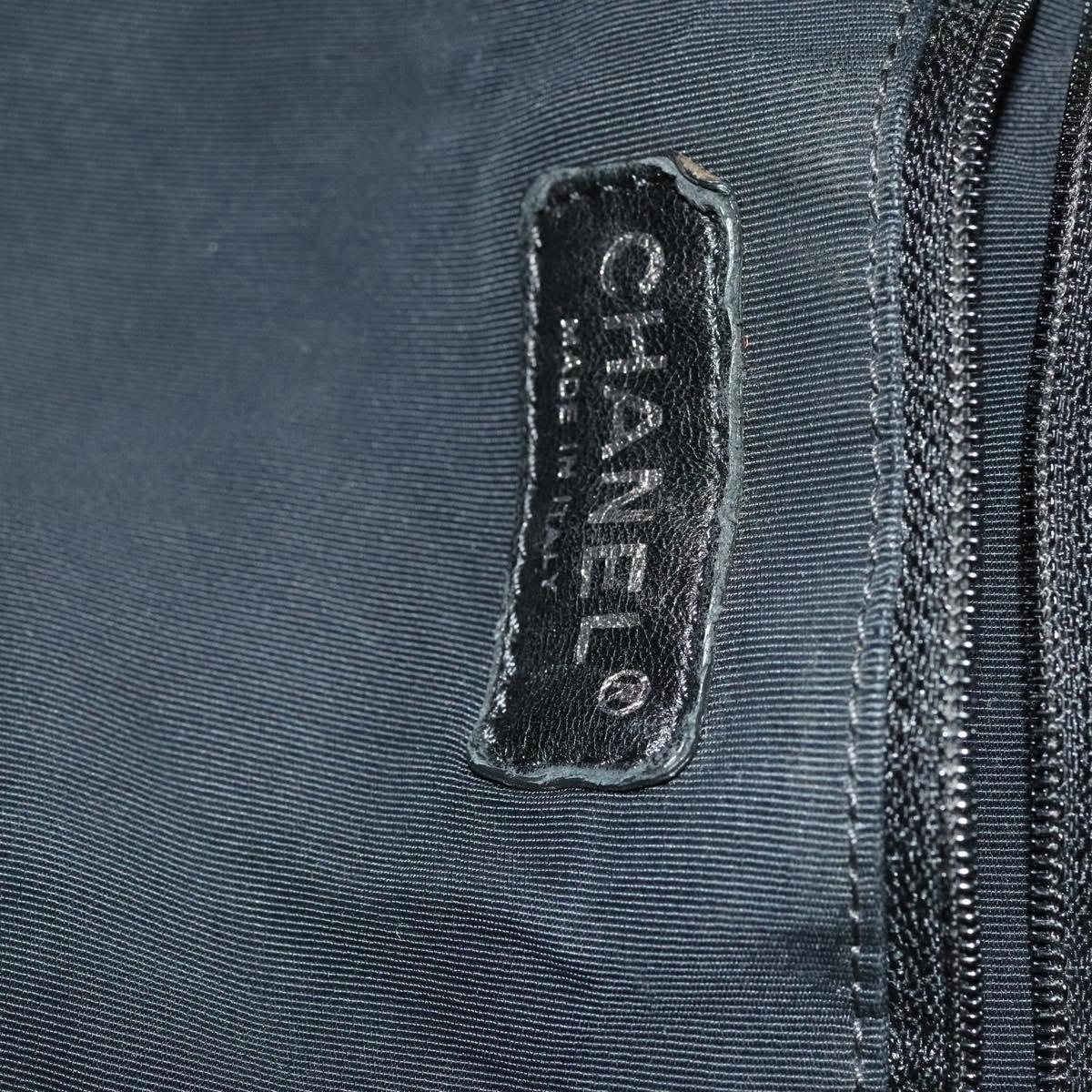 CHANEL Coco Cabas GM Tote Bag Canvas Gray Silver CC Auth 126427