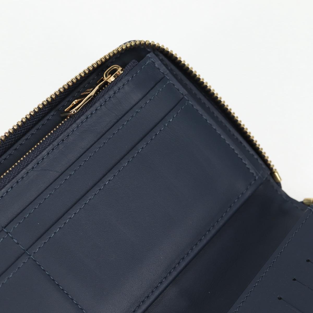 LOUIS VUITTON NIGO LV Squared Zippy Wallet Long Wallet Navy M81107 Auth 126433M