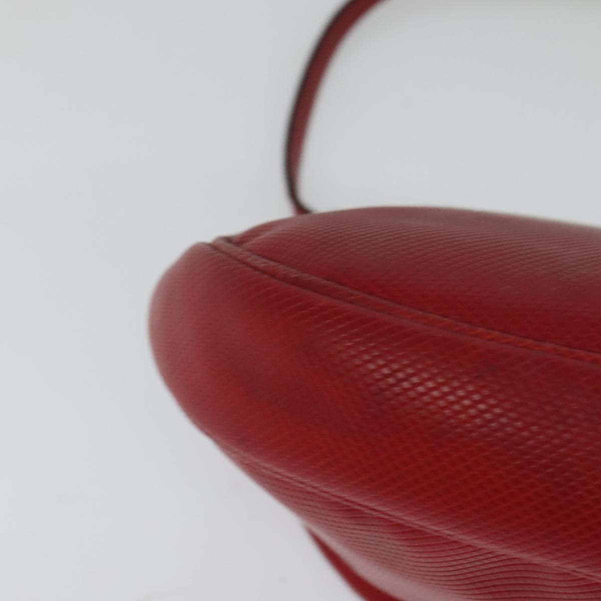 BOTTEGA VENETA Shoulder Bag Leather Red Gold Auth 126463