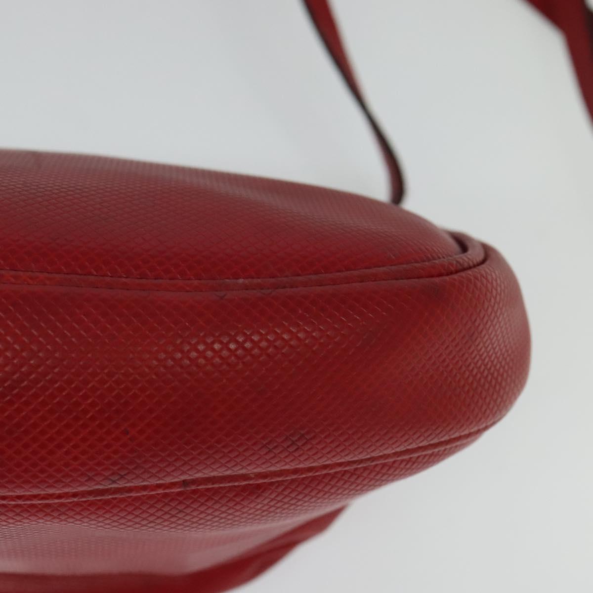 BOTTEGA VENETA Shoulder Bag Leather Red Gold Auth 126463