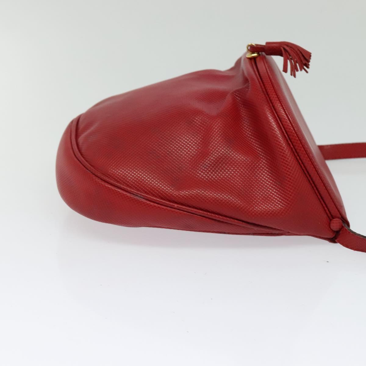 BOTTEGA VENETA Shoulder Bag Leather Red Gold Auth 126463