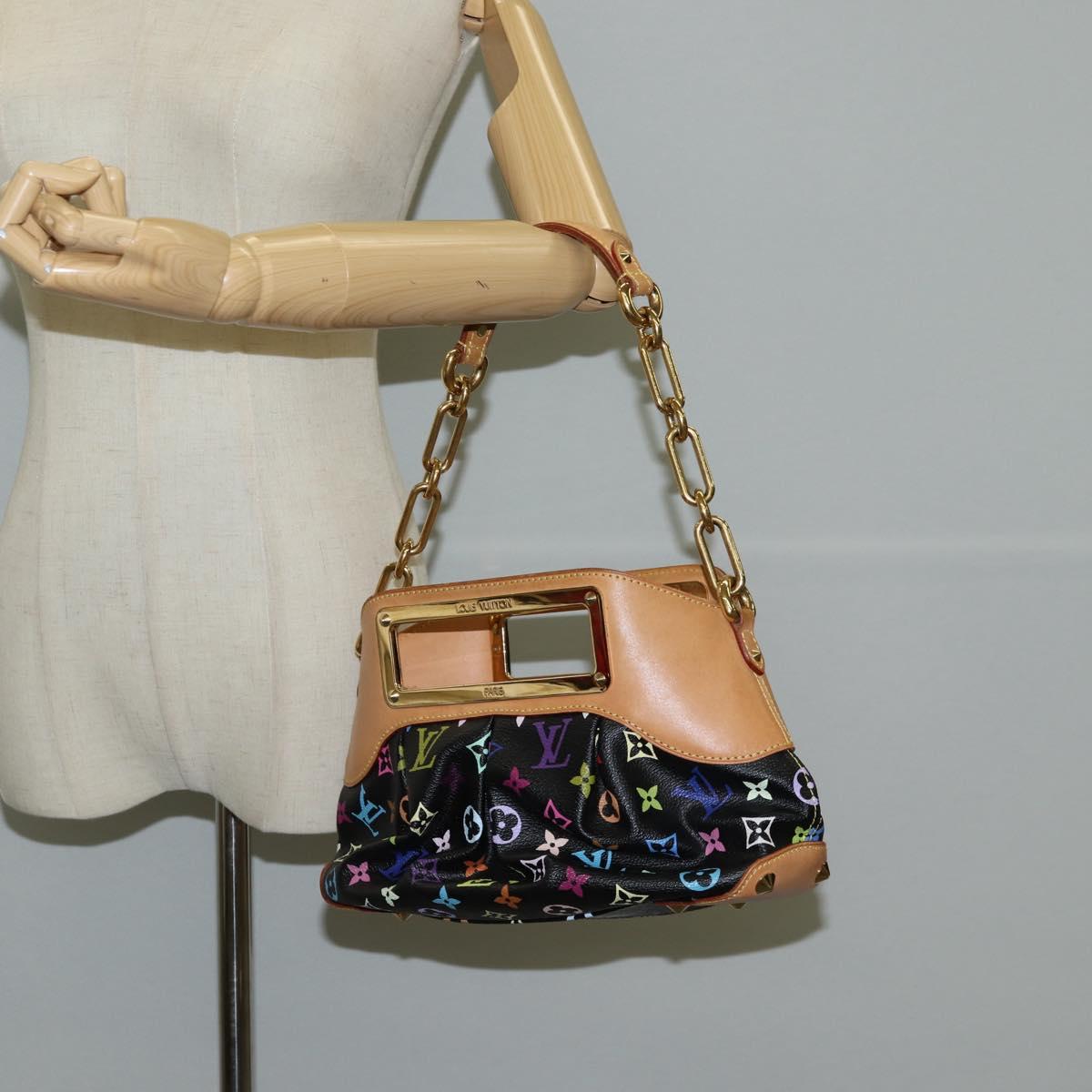 LOUIS VUITTON Monogram Multicolor Judy PM Bag 2way Black M40258 LV Auth 126485V