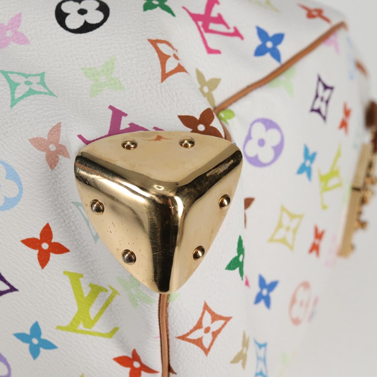 LOUIS VUITTON Monogram Multicolor Keepall 45 Bag White M92641 LV Auth 126487V