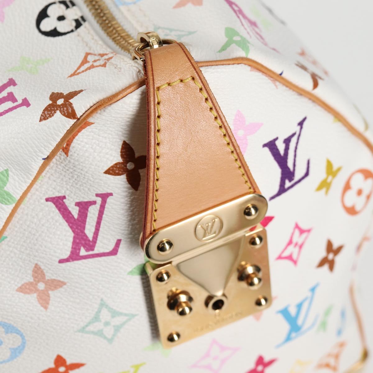 LOUIS VUITTON Monogram Multicolor Keepall 45 Bag White M92641 LV Auth 126487V