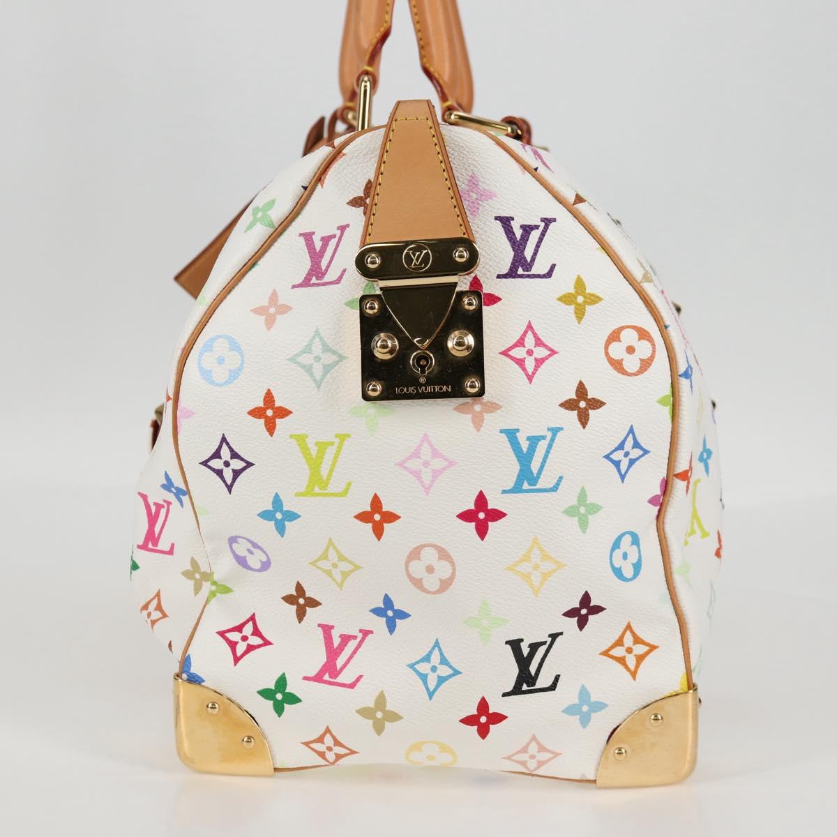 LOUIS VUITTON Monogram Multicolor Keepall 45 Bag White M92641 LV Auth 126487V