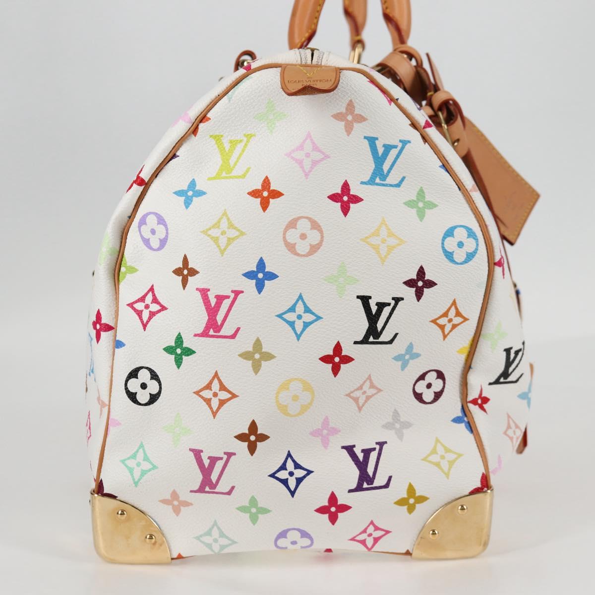 LOUIS VUITTON Monogram Multicolor Keepall 45 Bag White M92641 LV Auth 126487V