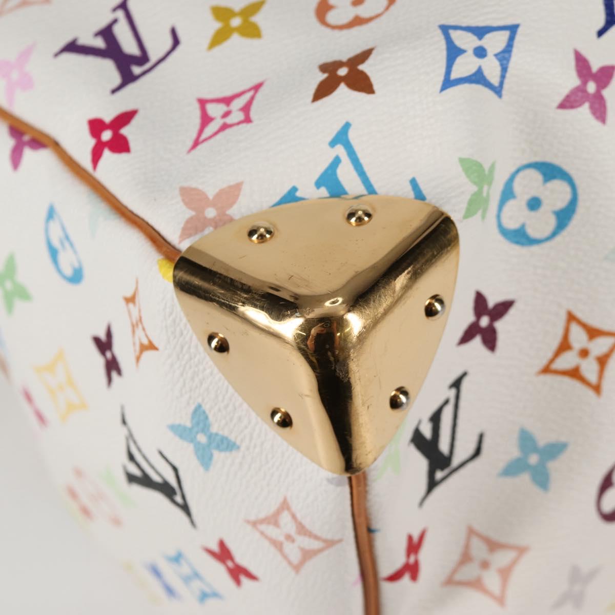 LOUIS VUITTON Monogram Multicolor Keepall 45 Bag White M92641 LV Auth 126488V