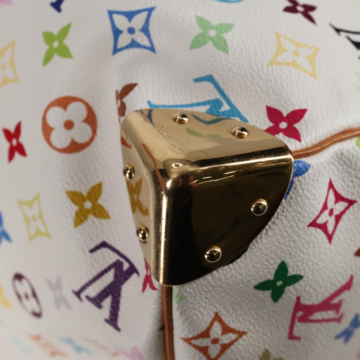 LOUIS VUITTON Monogram Multicolor Keepall 45 Bag White M92641 LV Auth 126488V