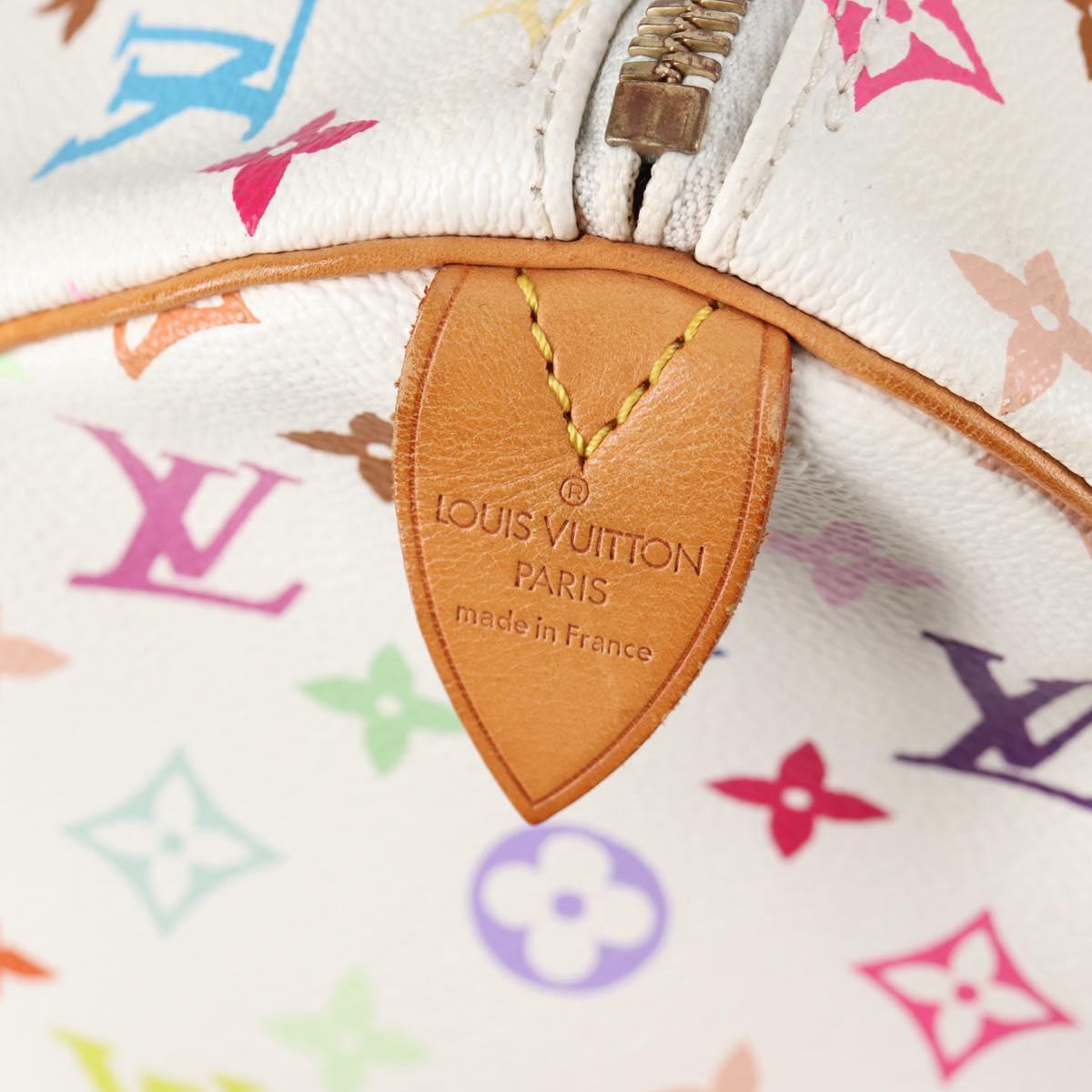 LOUIS VUITTON Monogram Multicolor Keepall 45 Bag White M92641 LV Auth 126488V