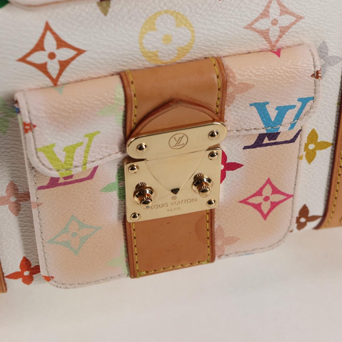 LOUIS VUITTON Monogram Multicolor Keepall 45 Bag White M92641 LV Auth 126488V