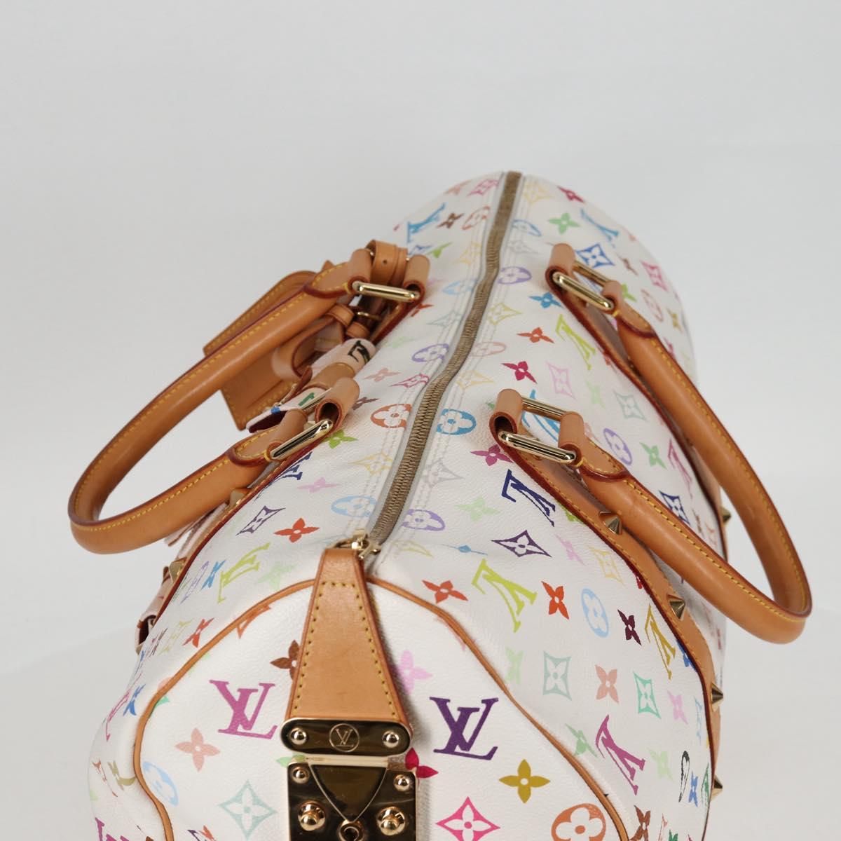 LOUIS VUITTON Monogram Multicolor Keepall 45 Bag White M92641 LV Auth 126488V