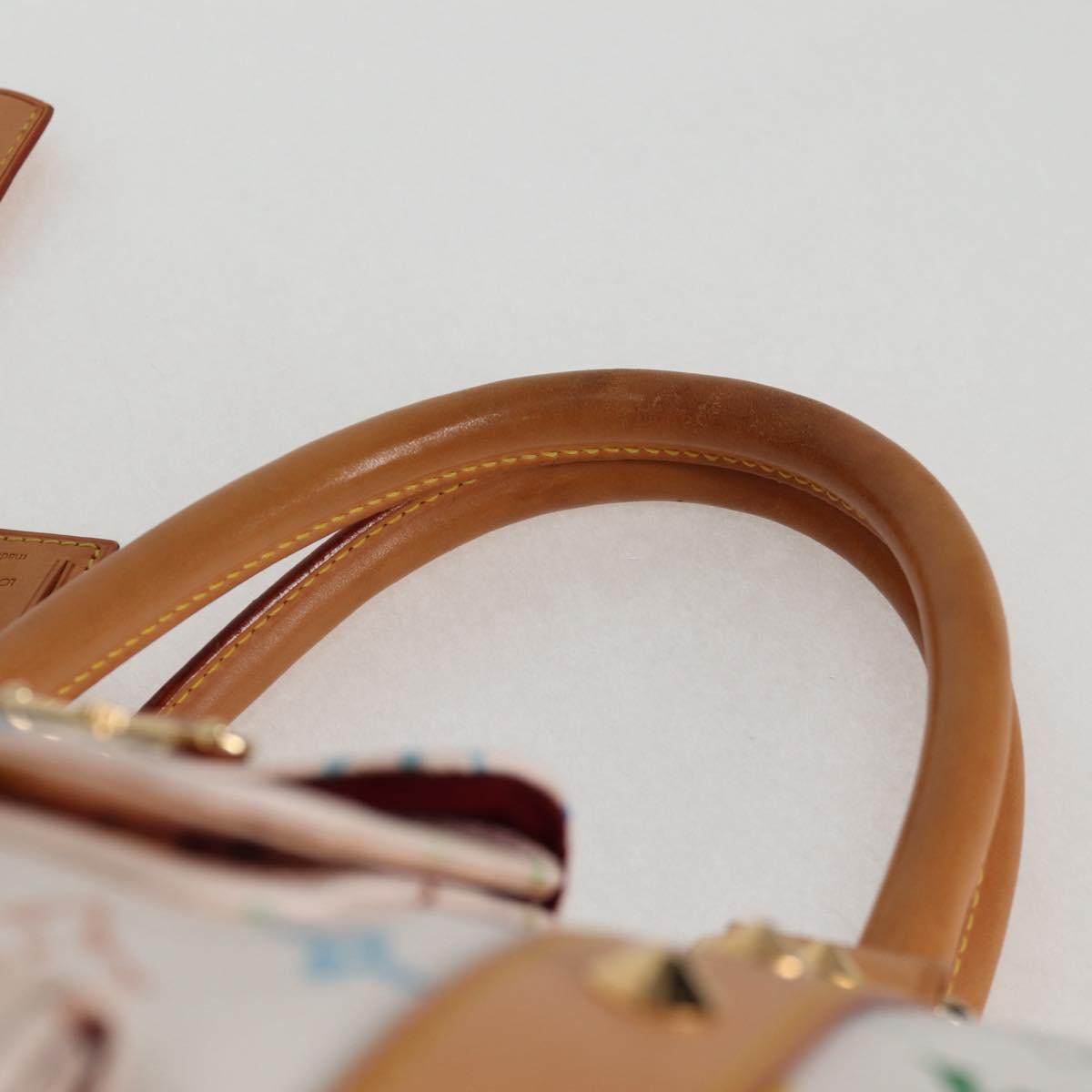 LOUIS VUITTON Monogram Multicolor Keepall 45 Bag White M92641 LV Auth 126488V