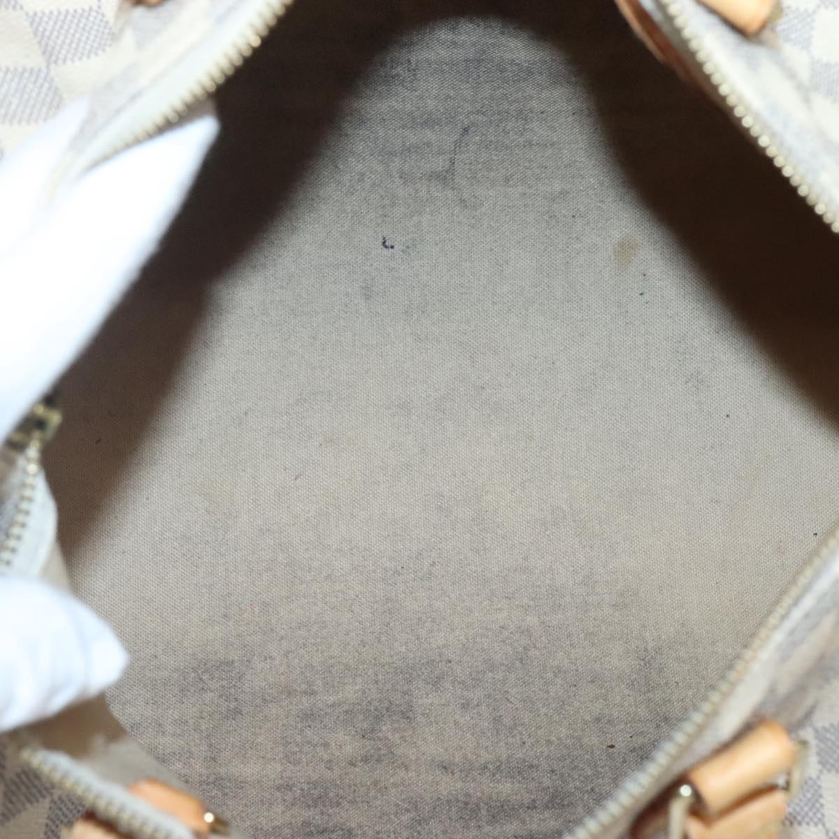 LOUIS VUITTON Damier Azur Speedy 30 Hand Bag N41533 LV Auth 126500