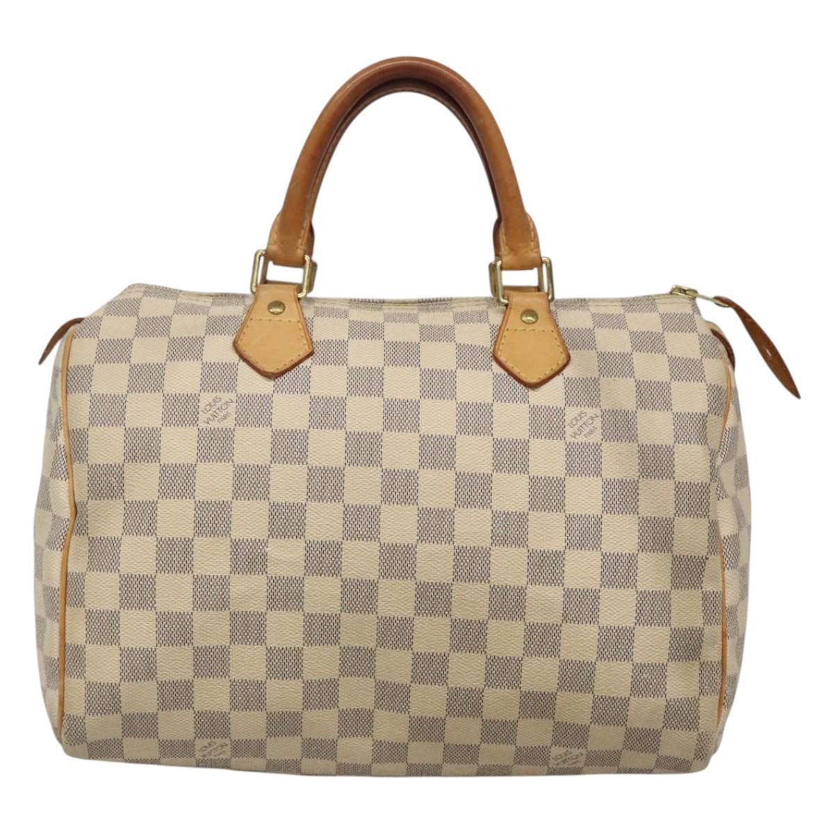 LOUIS VUITTON Damier Azur Speedy 30 Hand Bag N41533 LV Auth 126500