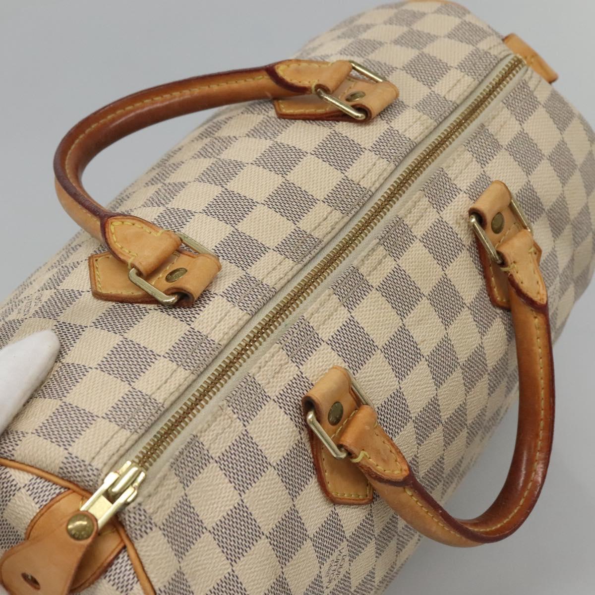 LOUIS VUITTON Damier Azur Speedy 30 Hand Bag N41533 LV Auth 126500