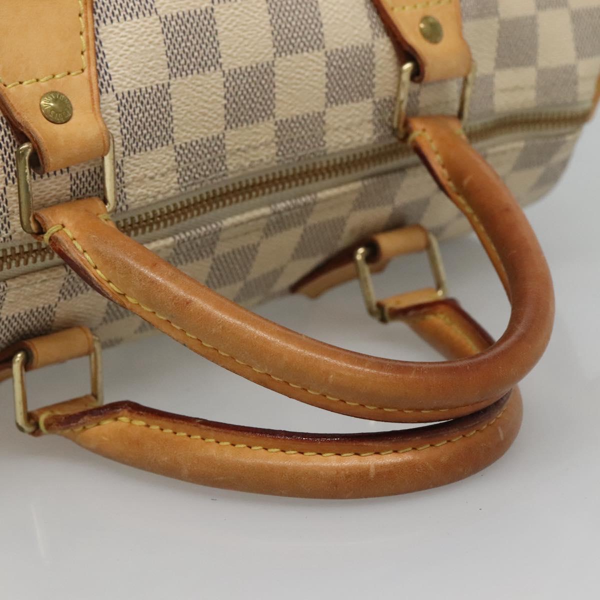 LOUIS VUITTON Damier Azur Speedy 30 Hand Bag N41533 LV Auth 126500