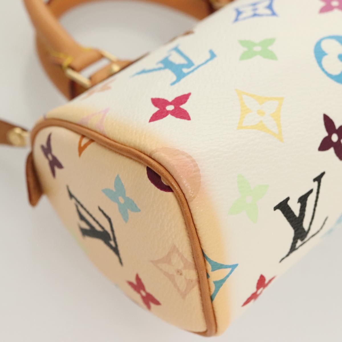 LOUIS VUITTON Monogram Multicolor Mini Speedy Bag White M92645 LV Auth 126502V