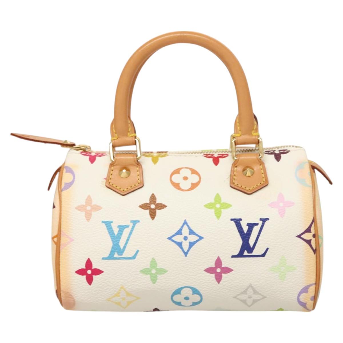 LOUIS VUITTON Monogram Multicolor Mini Speedy Bag White M92645 LV Auth 126502V
