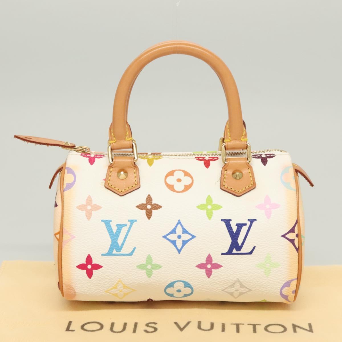 LOUIS VUITTON Monogram Multicolor Mini Speedy Bag White M92645 LV Auth 126502V