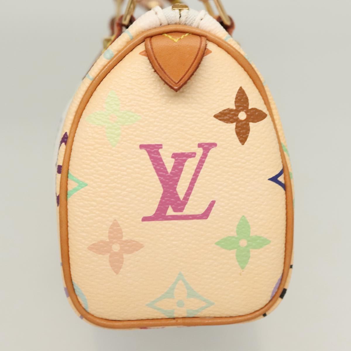 LOUIS VUITTON Monogram Multicolor Mini Speedy Bag White M92645 LV Auth 126502V