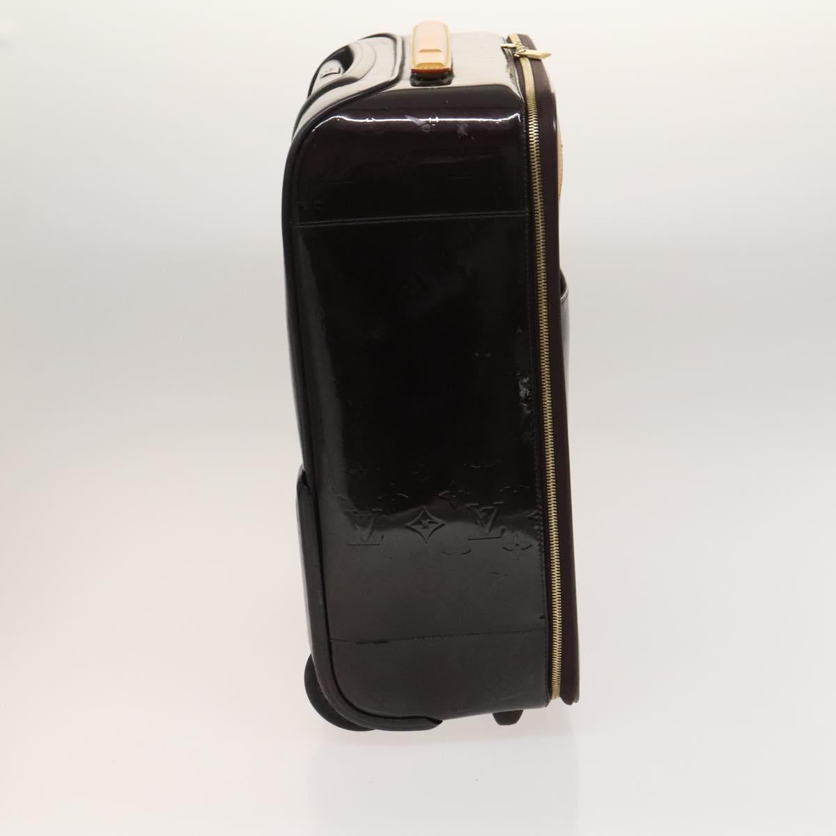 LOUIS VUITTON Monogram Vernis Pegas 45 Suitcase Amarante M91277 LV Auth 126511