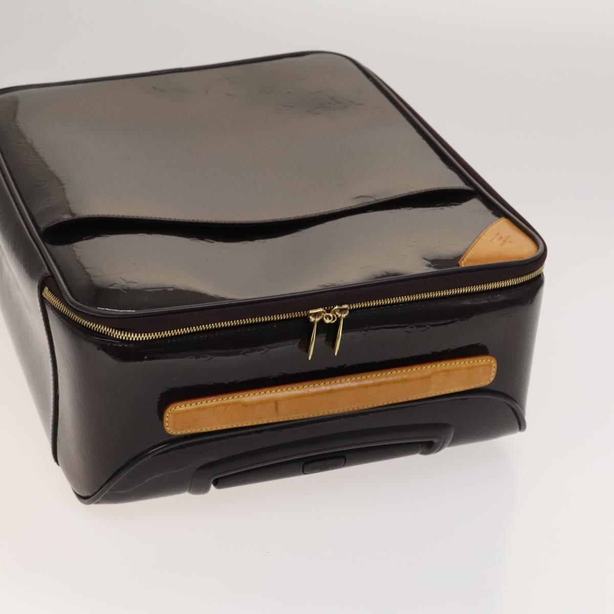 LOUIS VUITTON Monogram Vernis Pegas 45 Suitcase Amarante M91277 LV Auth 126511