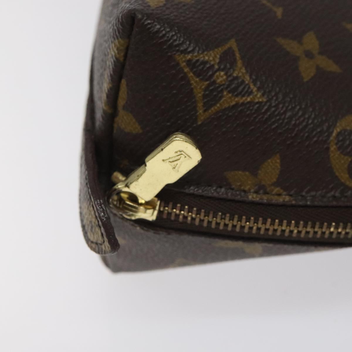 LOUIS VUITTON Monogram Trousse Demi Ronde Cosmetic Pouch M47520 LV Auth 126544
