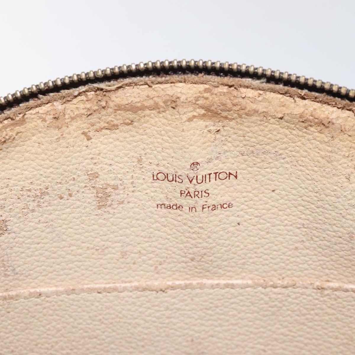 LOUIS VUITTON Monogram Trousse Demi Ronde Cosmetic Pouch M47520 LV Auth 126544