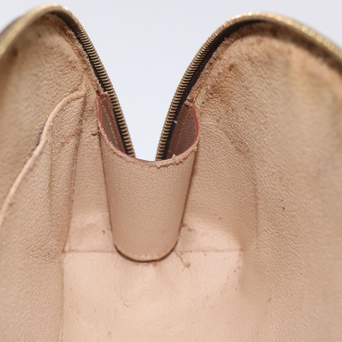 LOUIS VUITTON Monogram Trousse Demi Ronde Cosmetic Pouch M47520 LV Auth 126544