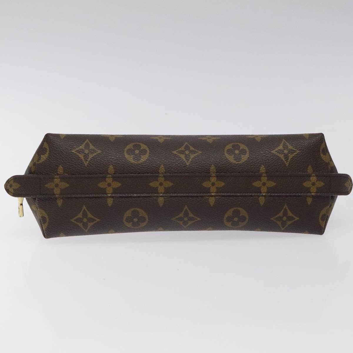 LOUIS VUITTON Monogram Trousse Demi Ronde Cosmetic Pouch M47520 LV Auth 126544