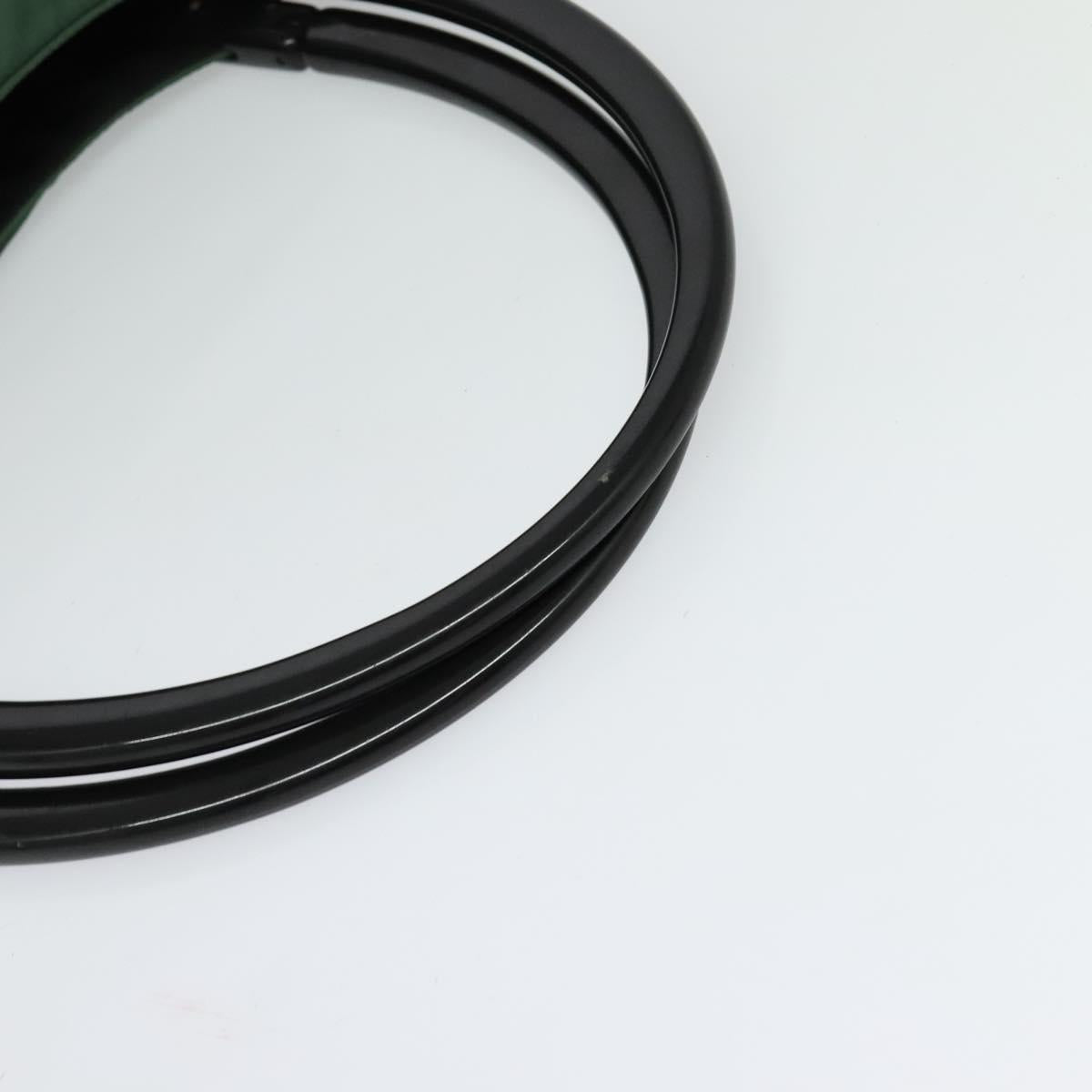 PRADA Shoulder Bag Nylon Plastic Green Silver Auth 126560