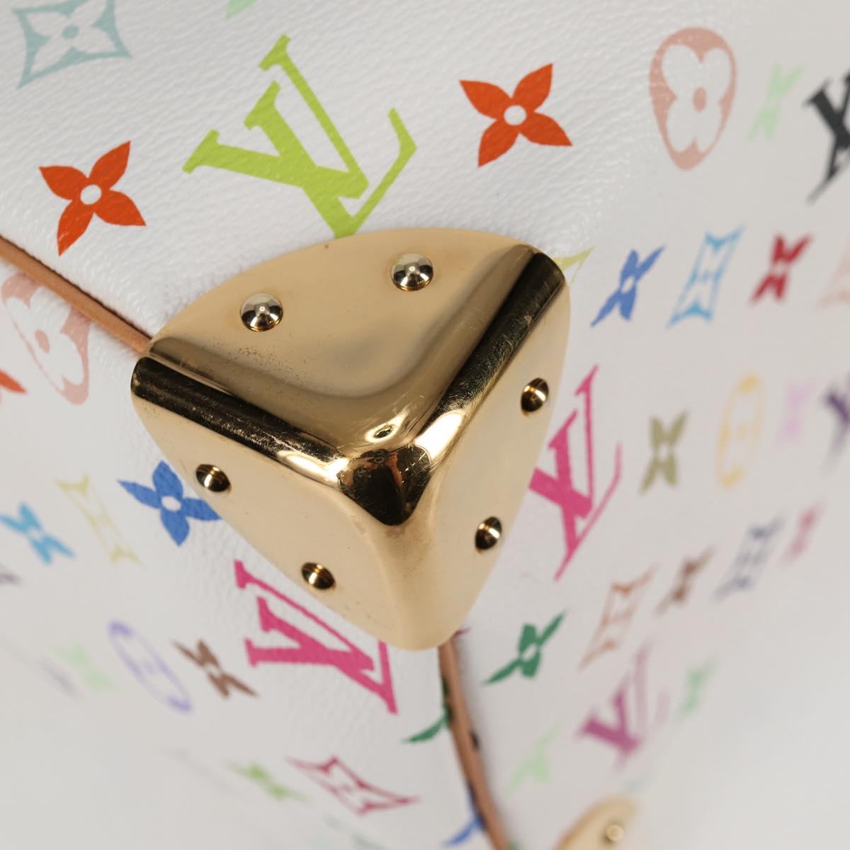 LOUIS VUITTON Monogram Multicolor Speedy 30 Hand Bag White M92643 Auth 126568V