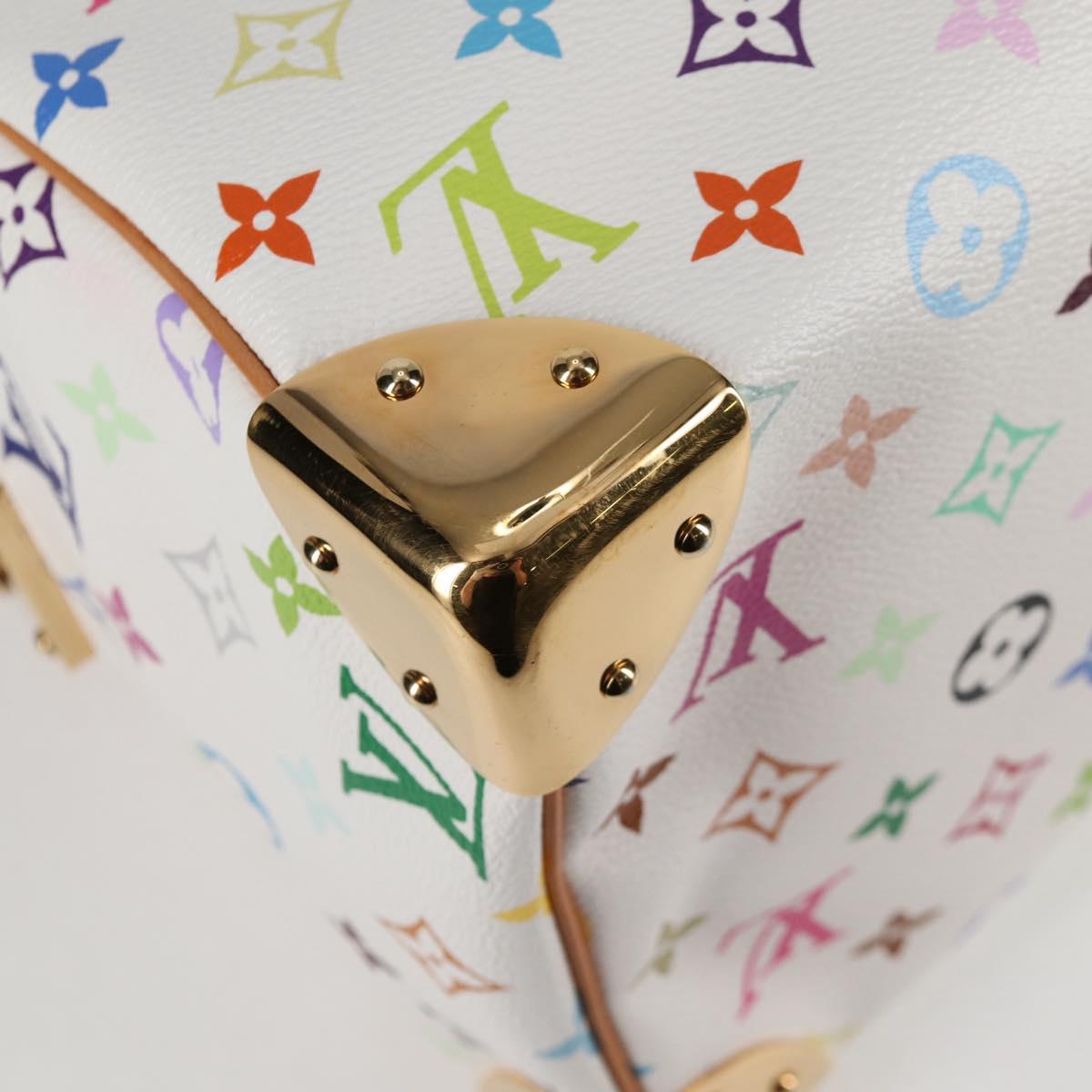 LOUIS VUITTON Monogram Multicolor Speedy 30 Hand Bag White M92643 Auth 126568V