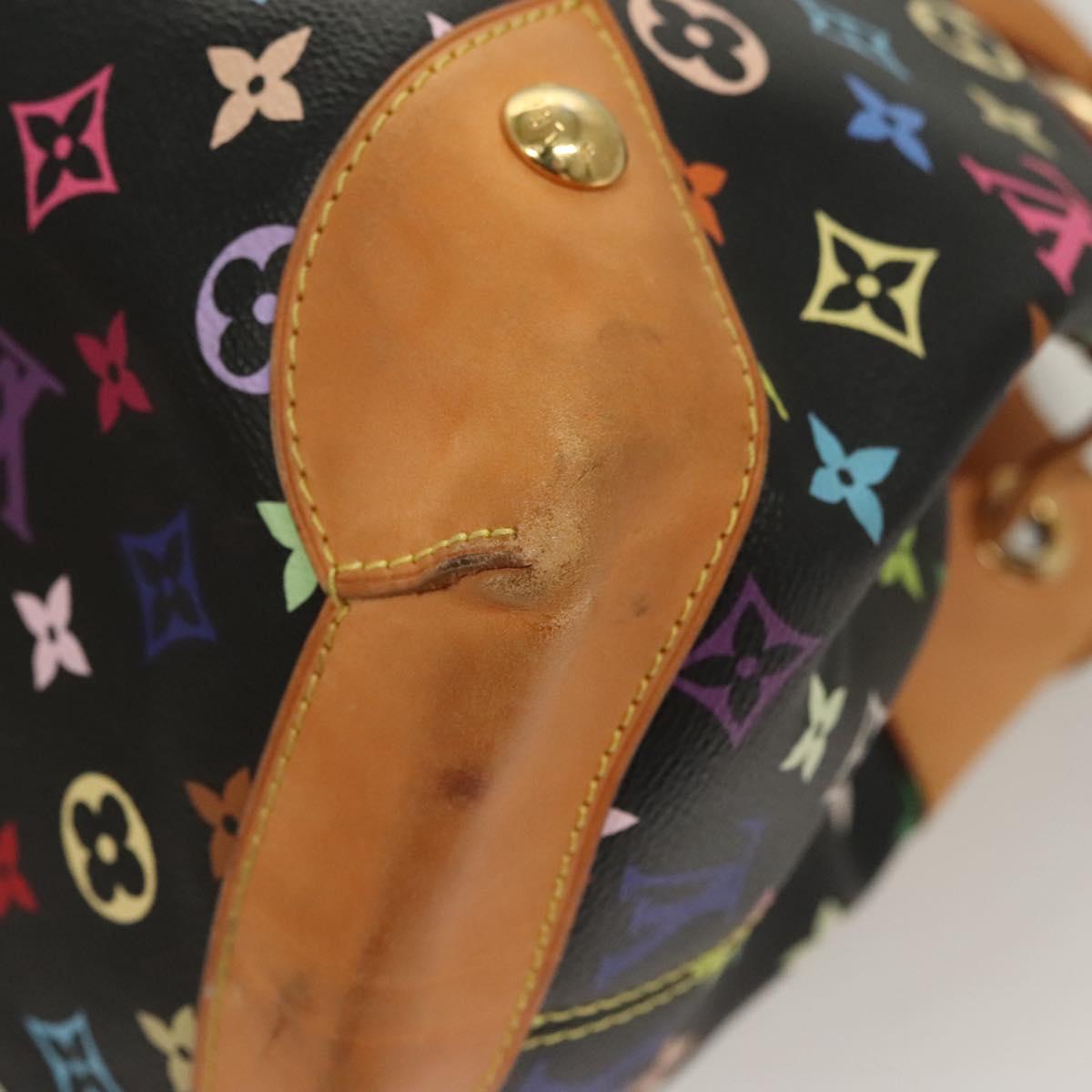 LOUIS VUITTON Monogram Multicolor Ursula Tote Bag Black M40124 LV Auth 126571