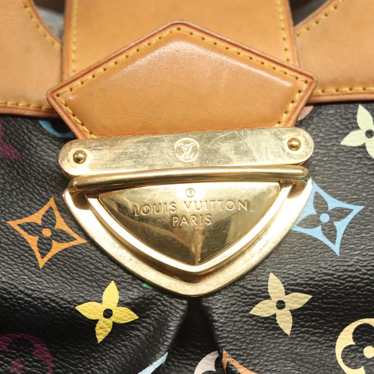 LOUIS VUITTON Monogram Multicolor Ursula Tote Bag Black M40124 LV Auth 126571