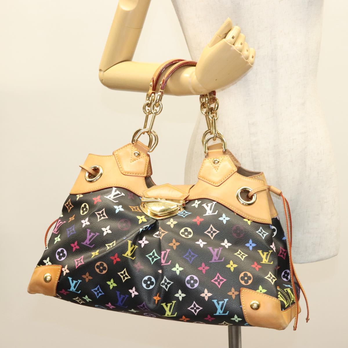 LOUIS VUITTON Monogram Multicolor Ursula Tote Bag Black M40124 LV Auth 126571