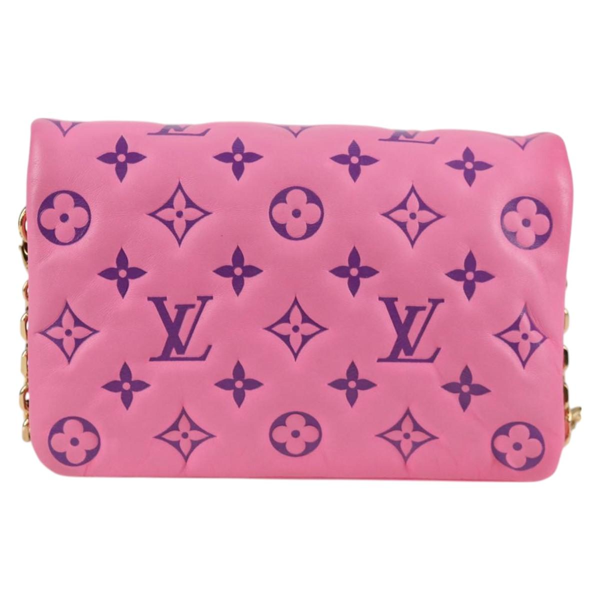 LOUIS VUITTON Monogram Pochette Coussin Shoulder Bag Pink M80745 LV Auth 126599M
