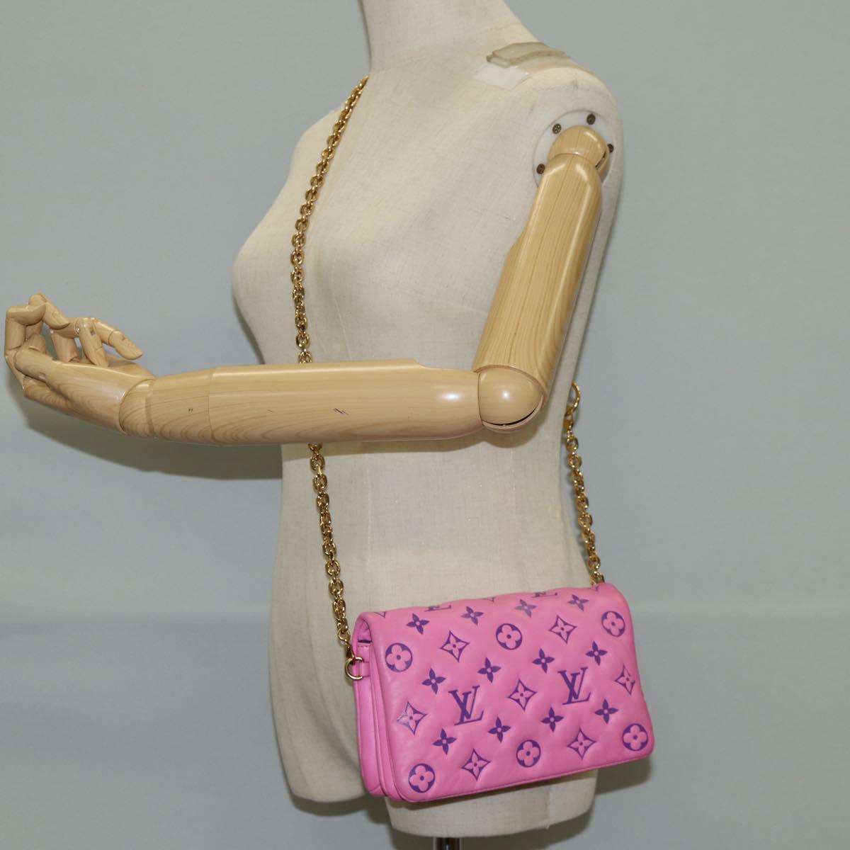LOUIS VUITTON Monogram Pochette Coussin Shoulder Bag Pink M80745 LV Auth 126599M