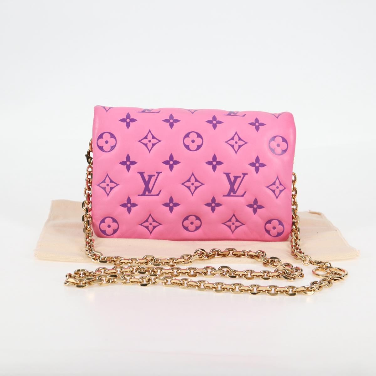 LOUIS VUITTON Monogram Pochette Coussin Shoulder Bag Pink M80745 LV Auth 126599M