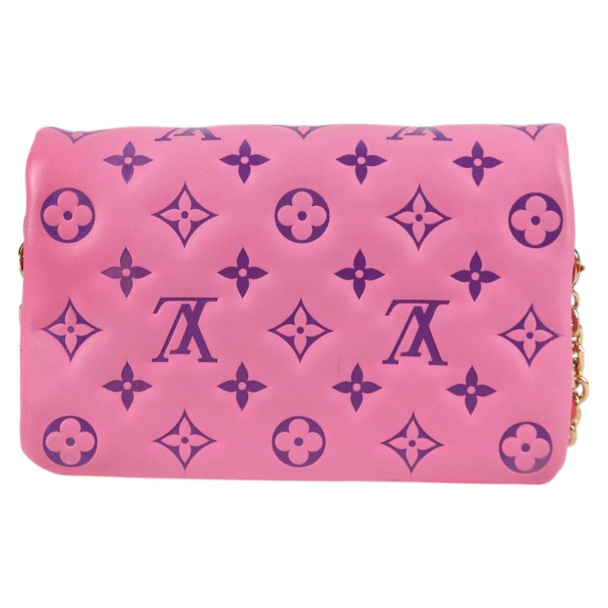 LOUIS VUITTON Monogram Pochette Coussin Shoulder Bag Pink M80745 LV Auth 126599M