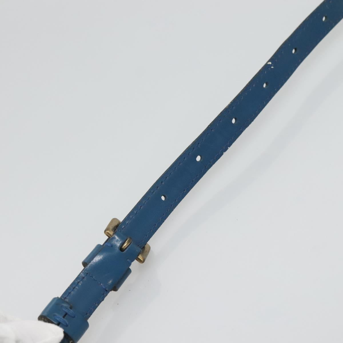 LOUIS VUITTON Epi June Feuille Shoulder Bag Blue M52155 LV Auth 126600