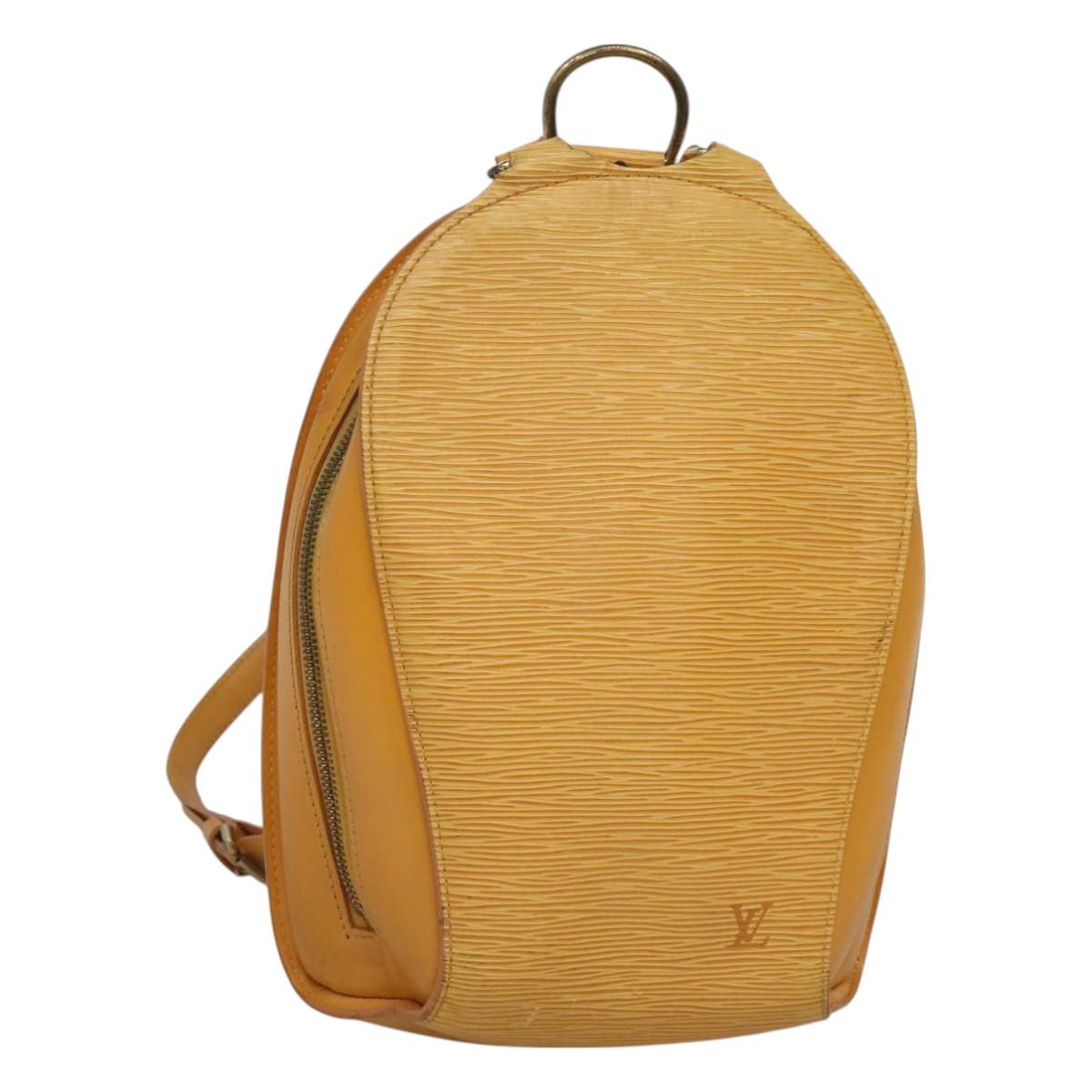LOUIS VUITTON Epi Mabillon Backpack Yellow M52239 LV Auth 126601