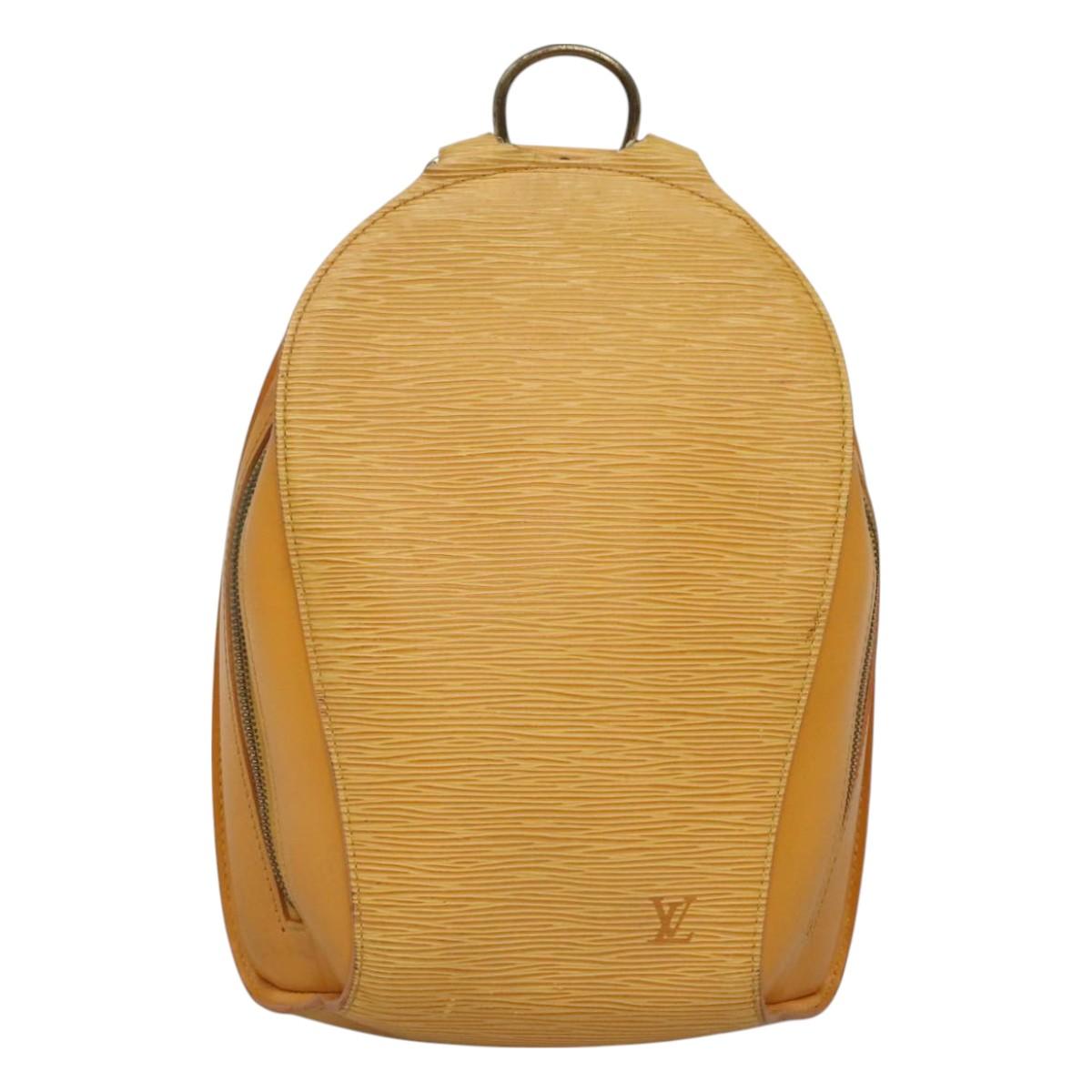 LOUIS VUITTON Epi Mabillon Backpack Yellow M52239 LV Auth 126601