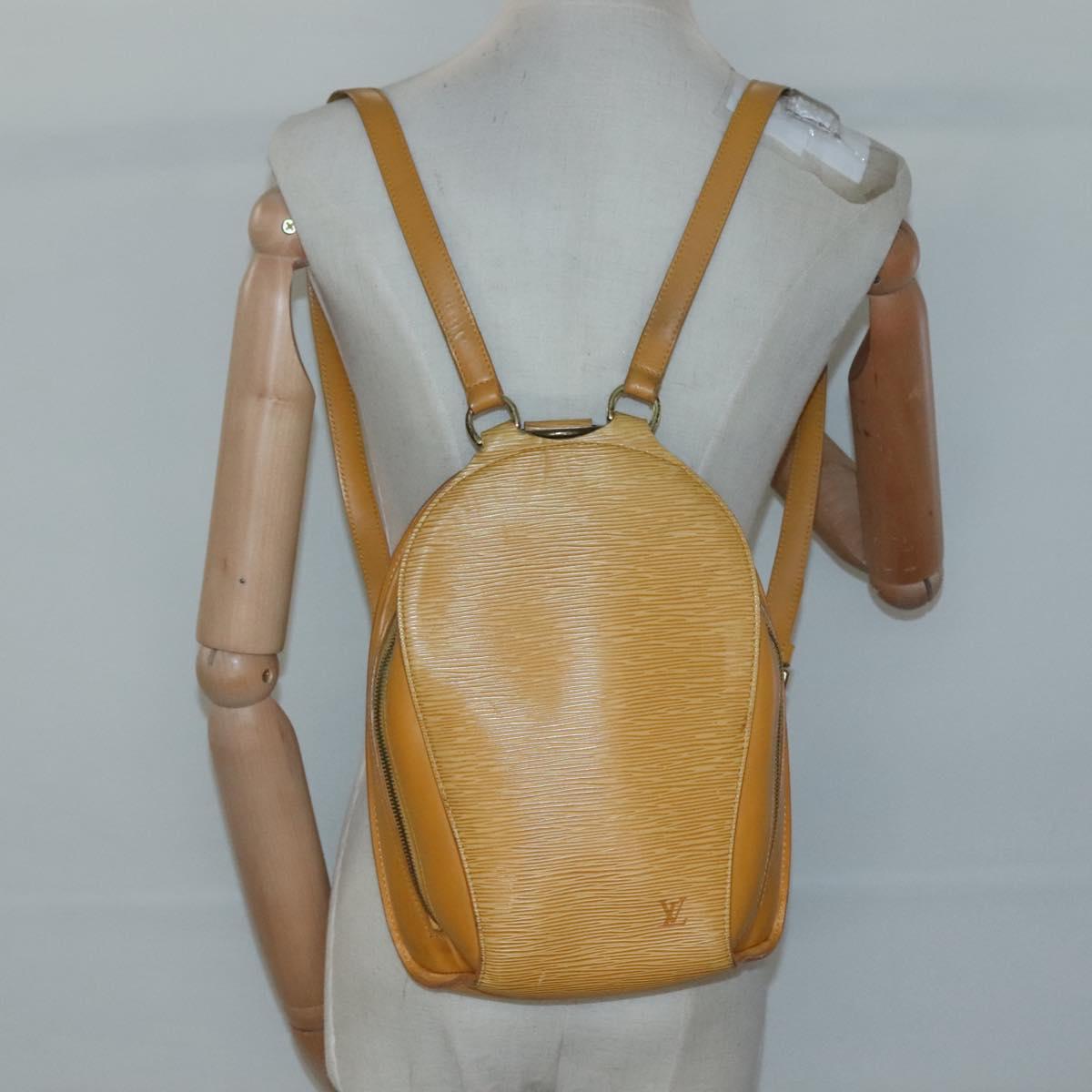 LOUIS VUITTON Epi Mabillon Backpack Yellow M52239 LV Auth 126601