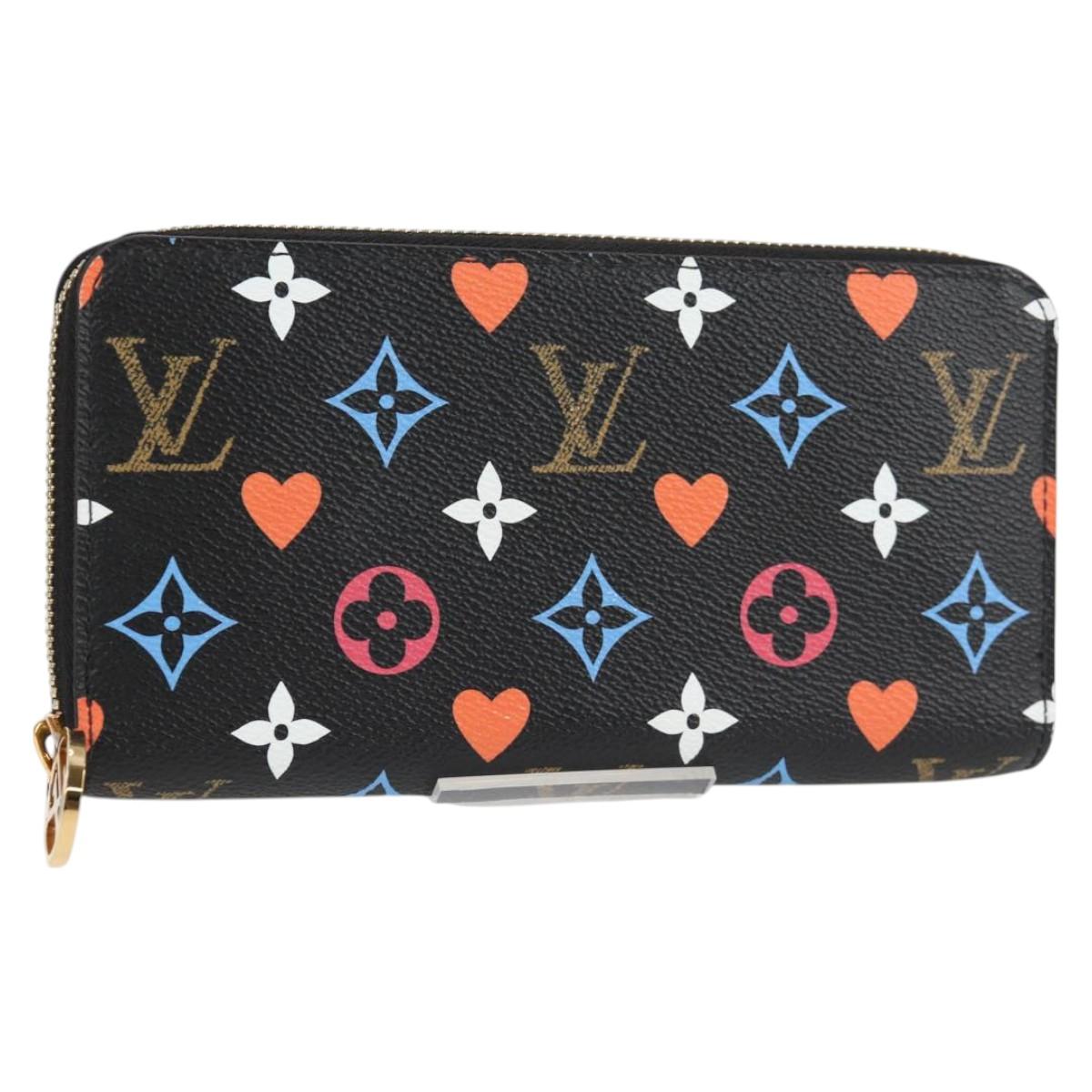 LOUIS VUITTON Monogram Game On Zippy Wallet Wallet Black M80323 LV Auth 126656M